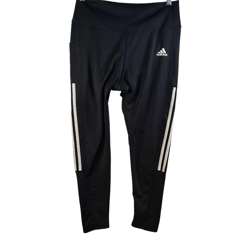 Adidas Primegreen AEROREADY Black Athletic Leggings XL Side Pocket 3 Stripes
